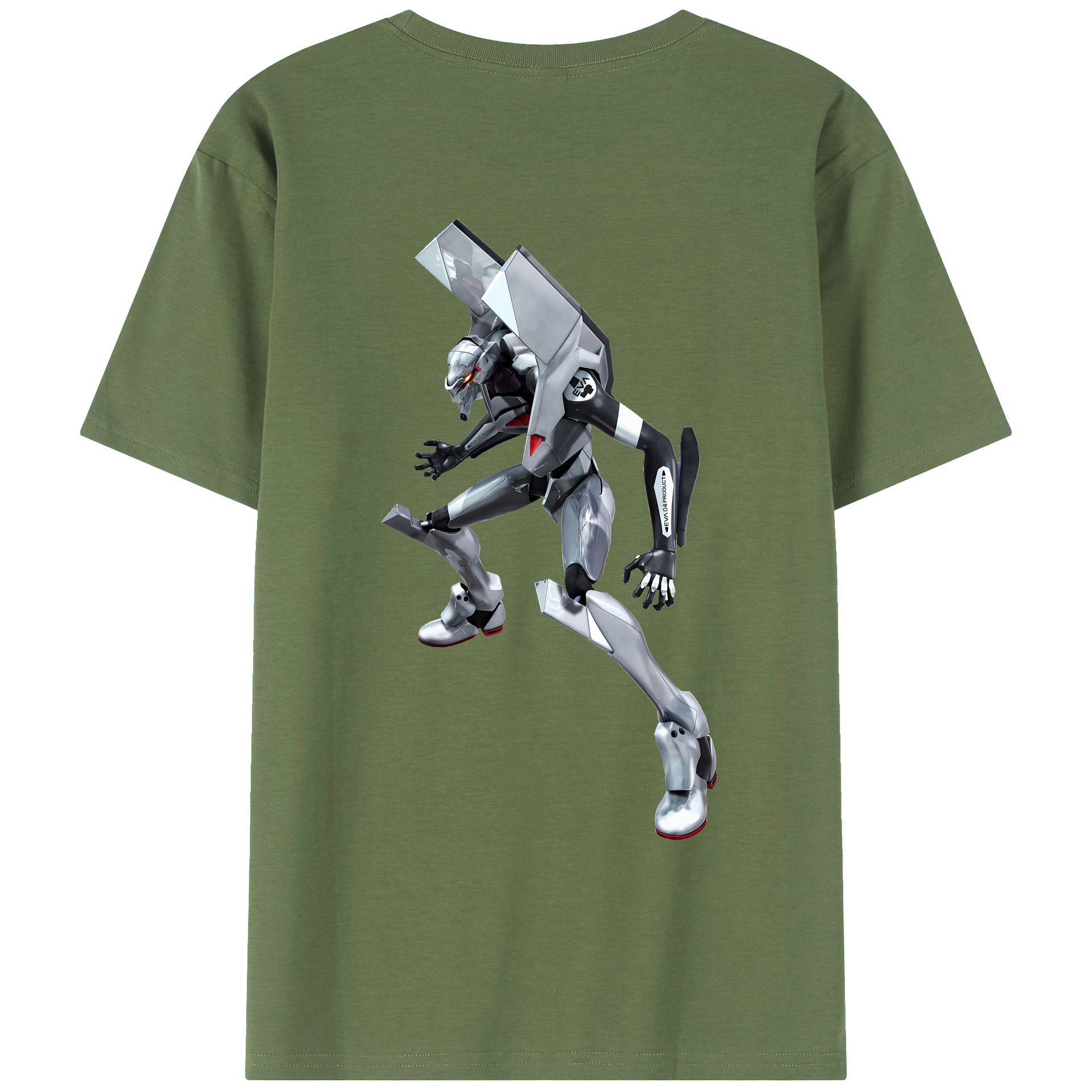 （画像用） EVA 新世紀エヴァンゲリオン 綿100％ メンズ半袖Tシャツ（バックプリント） 通気性